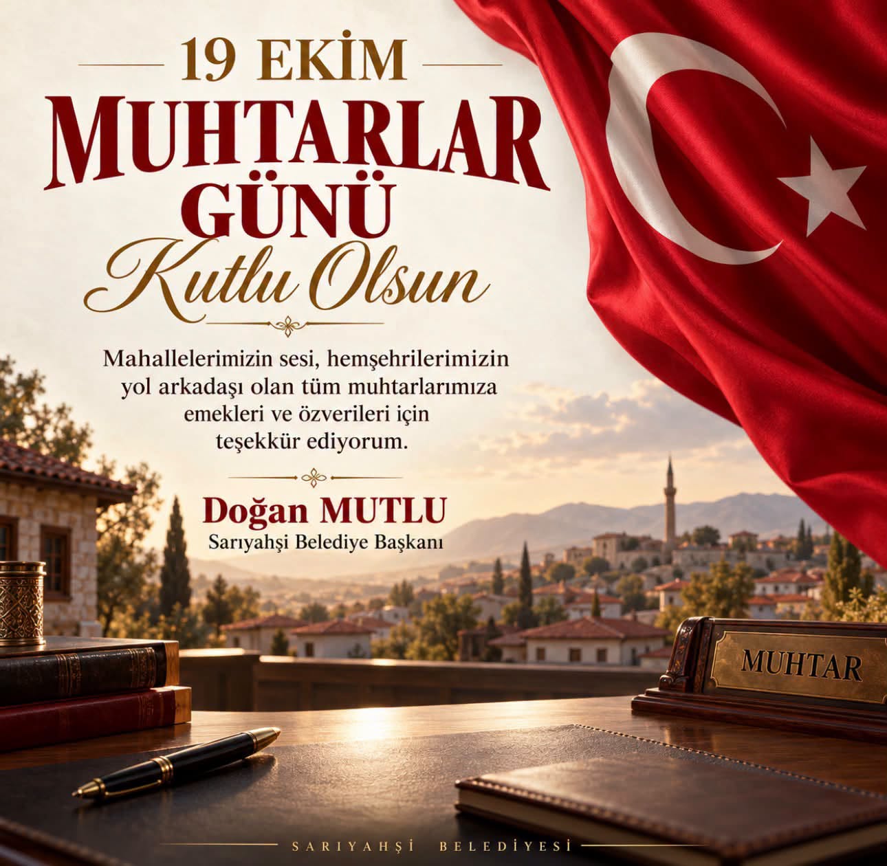 19 Ekim Muhtarlar Günü kutlu olsun! 